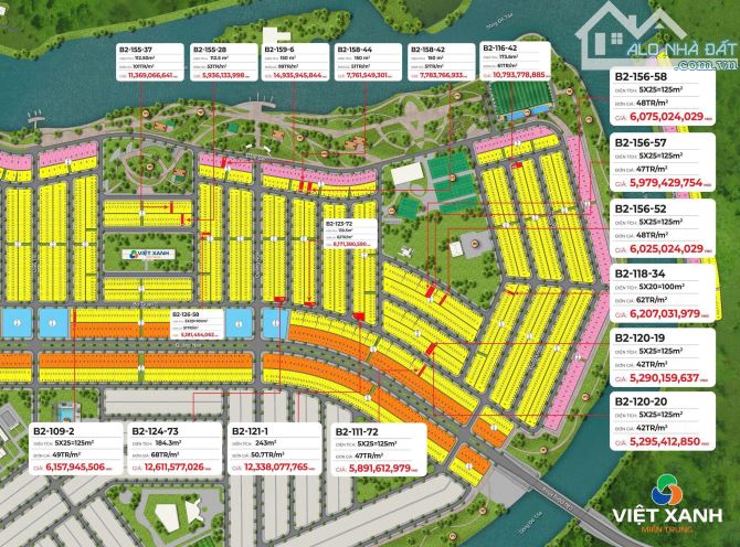 Tổng Hợp BĐS Nam Hoà Xuân, lô góc, lô liền kề view sôngcam kết giá tốt chỉ có tại Ngọc Min