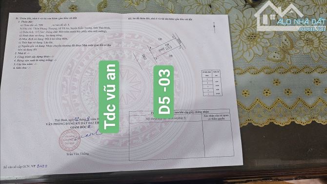 Bán đất TDC vũ an, huyện kiến xương, Thái bình