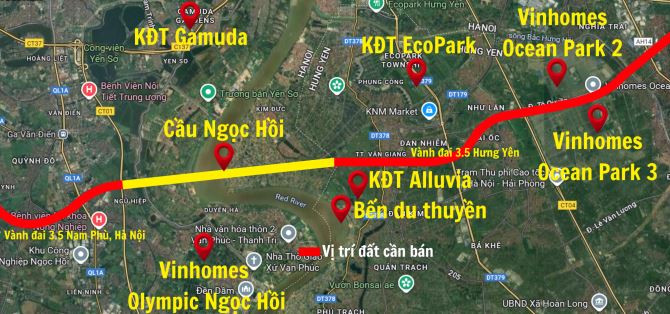 Bán 1000m2 đất hàng xóm Vinhomes Olympic Ngọc Hồi, mặt đường ô tô tránh chỉ 3.35 tỷ