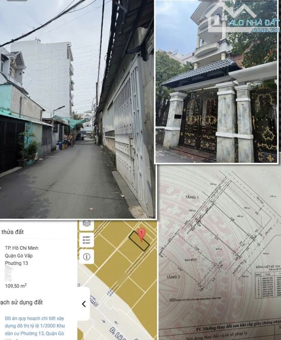 💥9,8 TỈ - 109M2 - NGANG 6,8 x 16M - HẺM NHỰA - SÁT MẶT TIỀN - LÊ ĐỨC THỌ - P.13 - GÒ VẤP