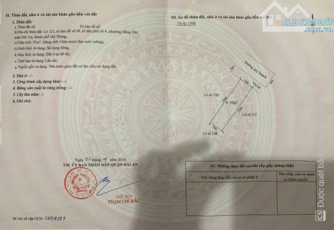 🌳Bán đất TĐC Sở Tư Pháp - tuyến 2 Đằng Hải - 95m2 - Giá 6,88 tỷ - 1