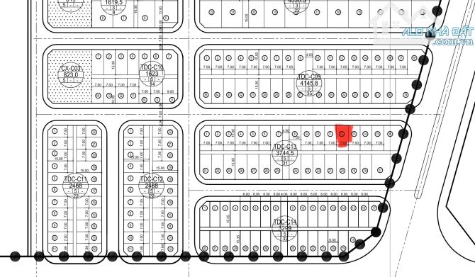 Bán lô đất 12C13 tái định cư khu C Bắc Sông Cấm giá tiềm năng  -Dt: 105 m2 (7mx15m) - 1