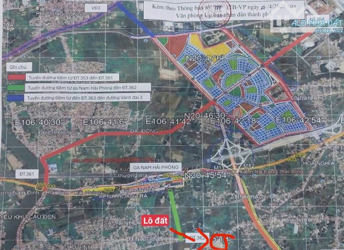 Chuyển nhượng lô đất đất 57m2 mặt đường Tư Thủy (TL362) Hòa Nghĩa Dương Kinh Hải Phòng giá - 1