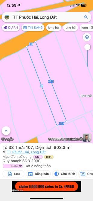 🏡 Bán 2 Lô Đất Thị Trấn Phước Hải - BRVT, Vị Trí Đẹp, Tiện Ích Đầy Đủ - 1