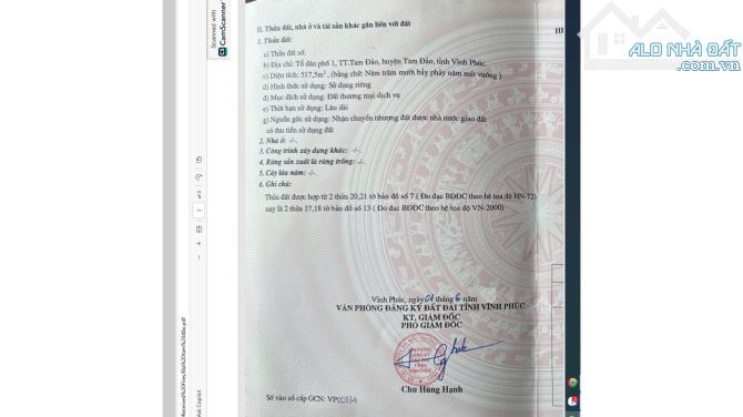 Bán lô siêu đẹp tại thị trấn Tam Đảo, Vĩnh Phúc. DT 517m2 - 1