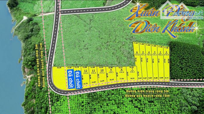 đất vườn diên lâm diên khánh giá chỉ từ 209 gần sông cái mát mẻ quanh năm - 1