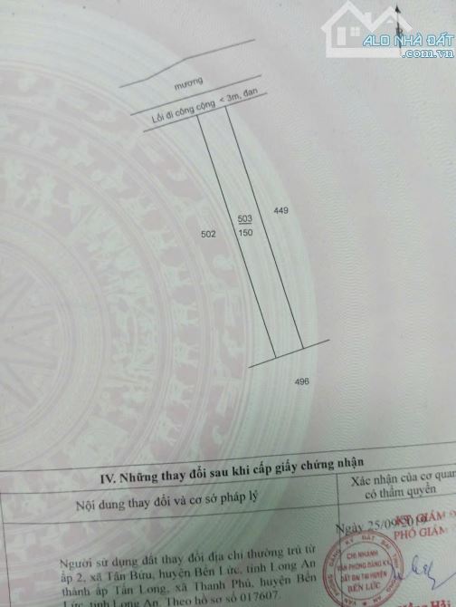 150m2 thổ cư ấp 4 Tân Bửu đường bê tông 3m giá chỉ 1,6tỷ - 1