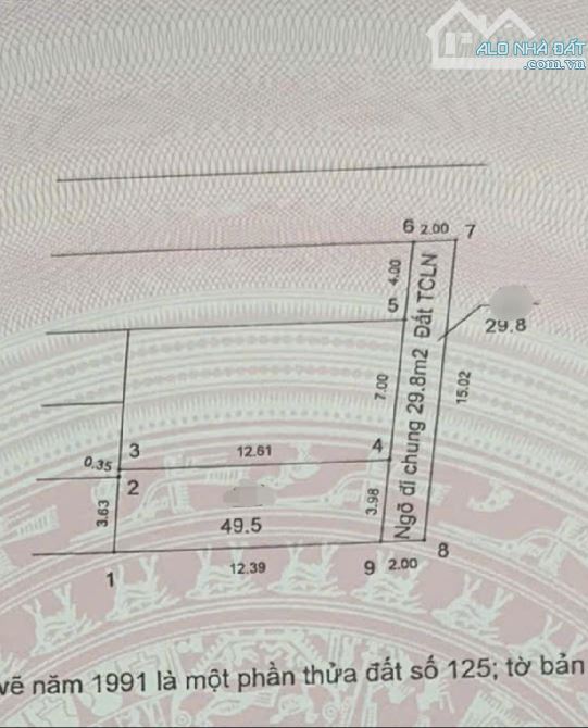 Bán 49,5m2 đất Phúc Lợi đất vuông đẹp , ngõ thông thoáng gần công viên , gần ô tô tránh - 1