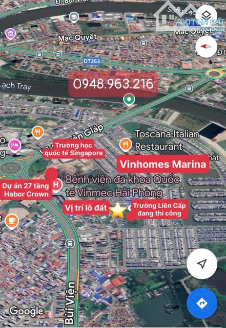 BÁN ĐẤT LÔ 4 VĨNH NIỆM LÊ CHÂN GIÁ 70 triệu/m - 2
