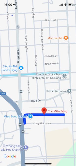 Bán đất mặt tiền đường Chợ Miếu Bông, P. Hòa Xuân, DT 122m2, giá 3ty850 tl - 2
