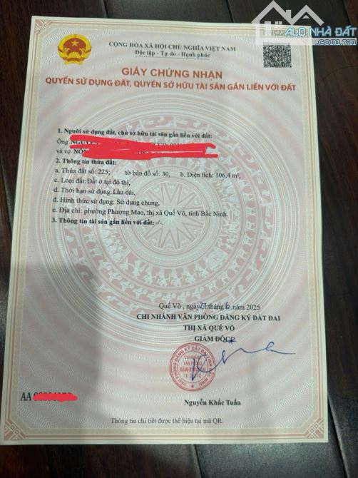BÁN GẤP ĐẤT CÓ GIÁ RẺ NHẤT KHU ĐÔ THỊ TÙNG BÁCH QUẾ VÕ BẮC NINH 5,3 TỶ - 3