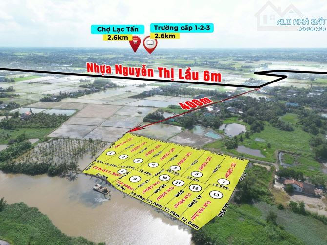 500m2 vườn vew sông 499 triệu tân trụ_Long an giá rẻ nhất khu vực - 3