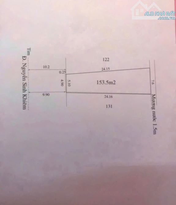 Bán đất mặt tiền Nguyễn Sinh Khiêm, KQH Nam Vỹ Dạ, Huế - Siêu rẻ chỉ 5,x tỷ/153m2 - 4
