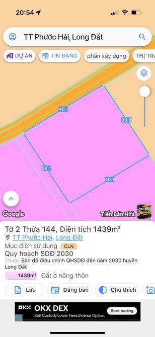 🏞️ LÔ GÓC THỊ TRẤN PHƯỚC HẢI - VIEW NÚI - GẦN BIỂN 📐 Diện tích 1.439m² (40x36m), - 4