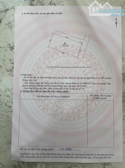 PHAN XÁ, UY NỖ, ĐÔNG ANH. CẦN BÁN NHÀ 2 TẦNG, LÔ GÓC Ô TÔ TRÁNH. 50m RA PHỐ CAO LỖ. - 4