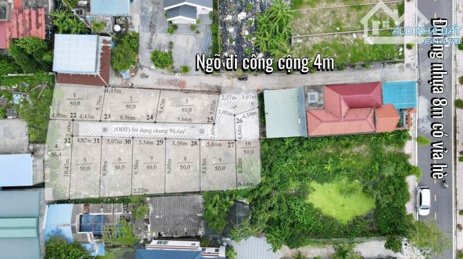 4 LÔ F0 50M2 ĐẤT TẠI TRÀNG DUỆ, AD, HP - CÁCH MẶT ĐƯỜNG MẤY BƯỚC CHÂN - NHANH CÒN CHẬM HẾT - 4