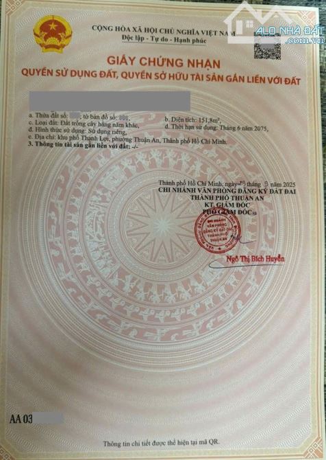 Bán đất ngang 7m xây dựng tự do gần Chợ Búng P.An Thạnh Tp.Thuận An chỉ 2 tỷ 050 TL M7791 - 6