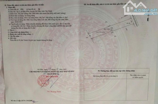 🌻 Bán nhà c4- 182m2 ngay tại Bàu Đồn, Gò Dầu chỉ 800tr Sổ Hồng Riêng 🏠 Diện tích: ngang - 9