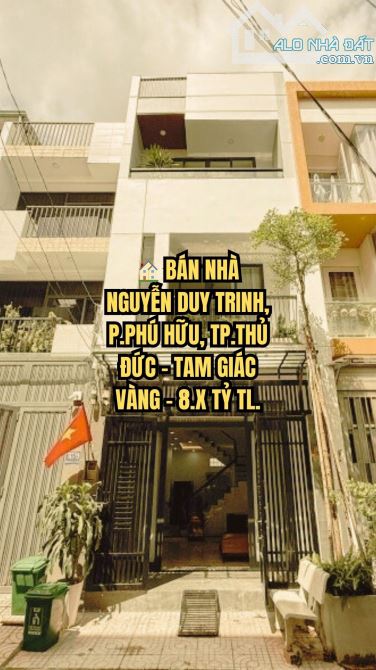 🏠 BÁN NHÀ NGUYỄN DUY TRINH, P.PHÚ HỮU, TP.THỦ ĐỨC - TAM GIÁC VÀNG - 8.X TỶ TL.