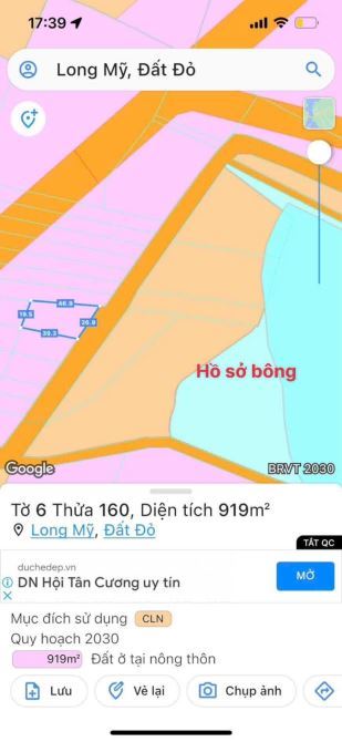 🏞️ Thị Trấn Phước Hải – Đối Diện Hồ Sở Bông – View Núi Minh Đạm – 919m² – Giá 6,4 Tỷ