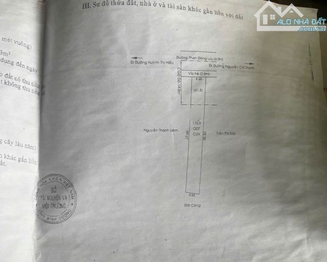 Nhà mặt tiền Phan Đăng Lưu, Thủ Dầu Một. Diện tích: 4,65x37 tổng 175.9m có 149.9m2 thổ cư