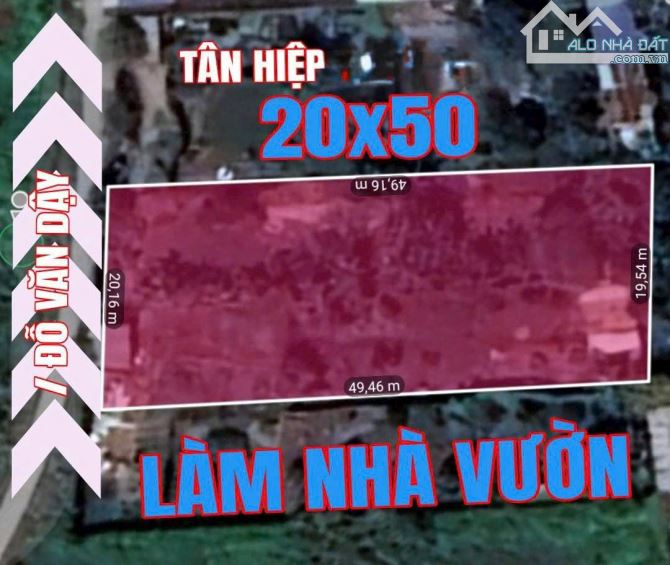 ĐẤT TRỒNG CÂY (20x50) TÂN HIỆP, HÓC MÔN - TƯƠNG LAI 2MT ĐƯỜNG – GIÁ CỰC MỀM!
