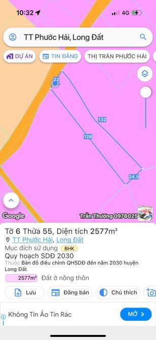 🌳 Vườn cây ăn trái 2.577m² – View núi Minh Đạm – Cách biển Phước Hải chỉ 3km 🌊