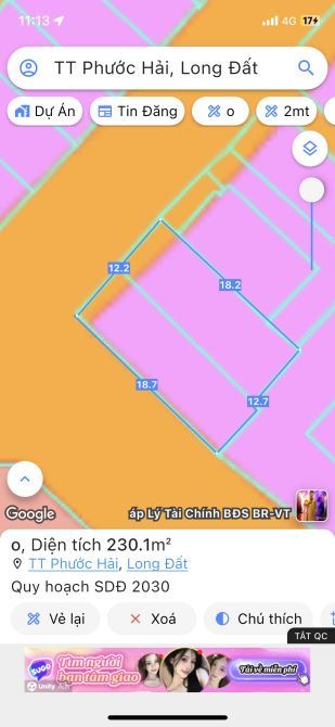 🌟 Góc 2 Mặt Tiền TT Phước Hải – Cách Biển 100m – Full Thổ Cư 🏖️