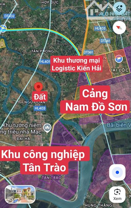 93,6m2 đất xã Kiến Hưng, Kiến Thụy gần khu công nghiệp, cảng