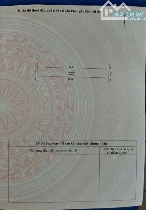 CHÍNH CHỦ GỬI BÁN LÔ ĐẤT50 NĂM. YÊN MỸ 467M, MT 7.91M. ĐƯỜNG THÔNG OTO.