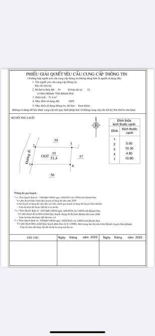bán đất hẻm Lê Quý Đôn, Diên Khánh gần kdt Nam Sông Cái giá chỉ 1ty079