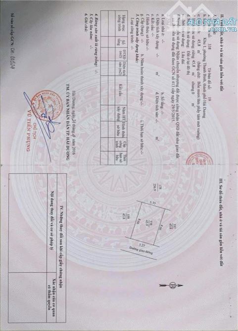 Bán đất ngõ Nguyễn Văn Linh, p Thanh Bình, tp Hải Dương cũ