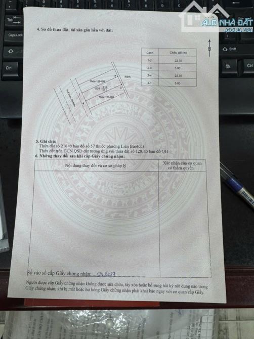 Bán đất mặt phố Đoàn Thị Điểm, Liên Bảo. DT 113m2. Giá 5.2 tỷ