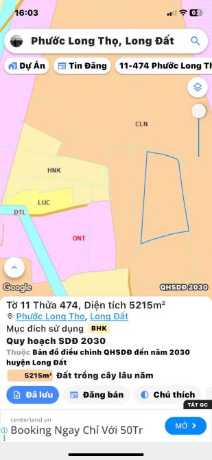 Bán lô đất 28.000m2 mặt tiền đường gần KCN Đất Đỏ, Phước Long Thọ Đất Đỏ, BRVT.