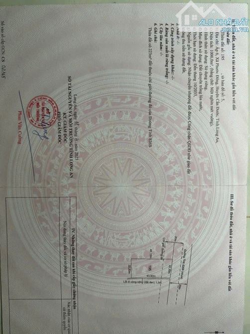 1000m lúa 2 mặt tiền đường tỉnh 826B nhựa 20m được chuyển thổ toàn bộ .