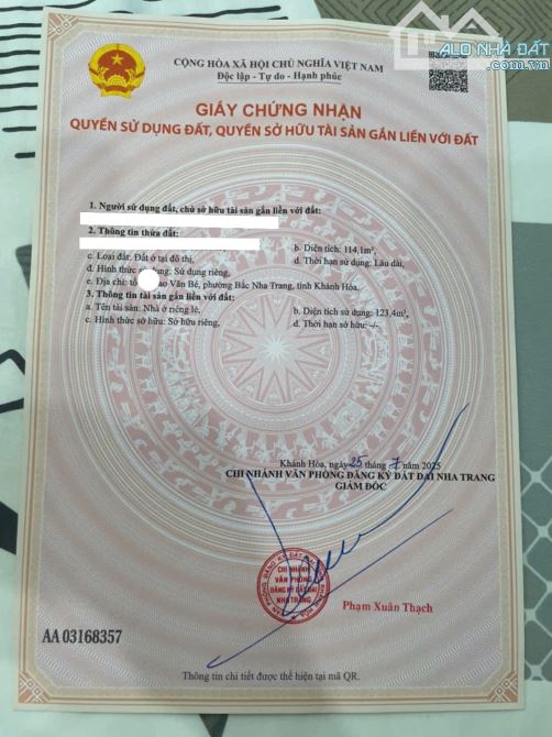 CẦN BÁN ĐẤT MT ĐƯỜNG CAO VĂN BÉ - GẦN BÃI TẮM HÒN CHỒNG - TP NHA TRANG - GIÁ 13,9 TỶ