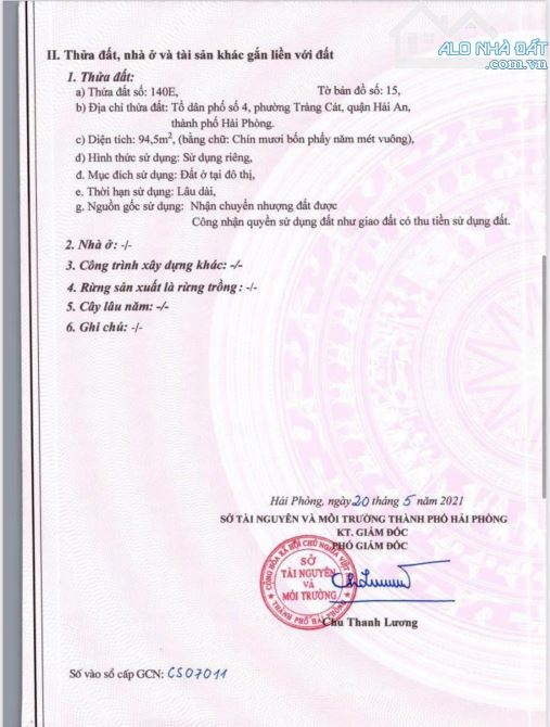 Chính chủ gửi bán 94,5m mặt ngõ 6m tại Tràng Cát, Hải An - 3