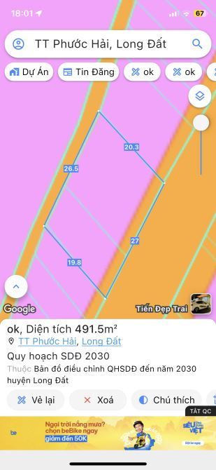 📍Phước Hải - 480m² 🌿368TC–27m MT Nhựa–Hướng ĐN Mát–Gần biển–Chỉ 5,2 TỶ - 1
