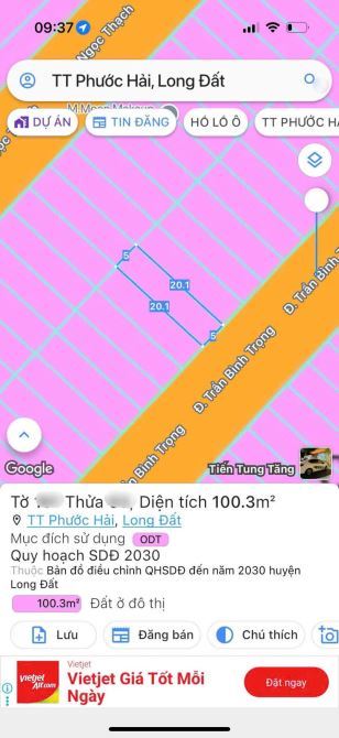 🌟Đất Trung Tâm Phước Hải 200m² – 2 Sổ Riêng – Cách Quảng Trường Biển 500m – Giá 6,9 Tỷ - 1