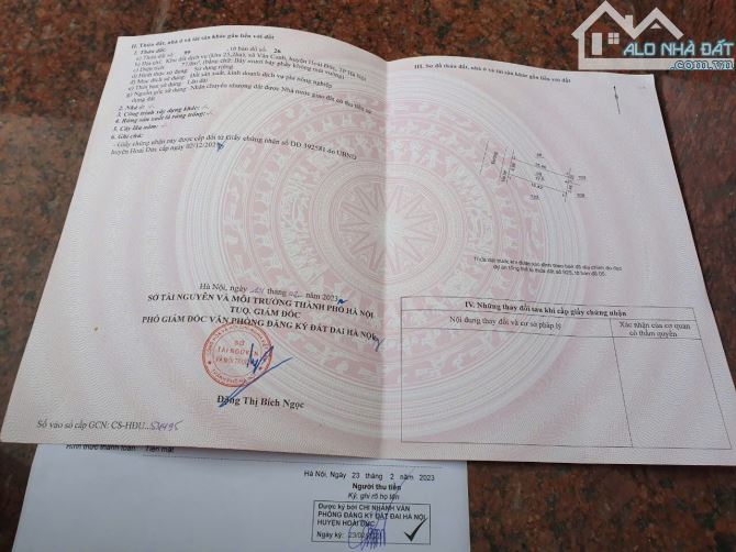 Chính chủ gửi bán lô đất DV xã Sơn Đồng( Xã Vân Canh cũ), DT: 77m, MT: 5m giá 15ty4 - 1