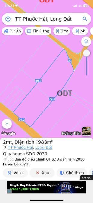 🏡 Đất 2 Mặt Tiền 2000m² Phước Hải - Tường Rào Kiên Cố, Gần Biển 🌊 - 1