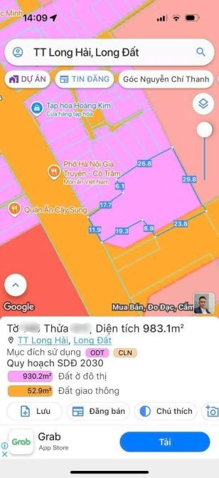 🔥 Bán đất 985m² mặt tiền Hai Bà Trưng – TT Long Hải, đối diện khu nghỉ dưỡng Ba Son 🌊 - 1