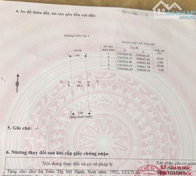 Bán đất mặt tiền đường 7m5 Liêm Lạc 1, Phường Hòa Xuân, Quận Cẩm Lệ, giá 4ty350 Tl - 1