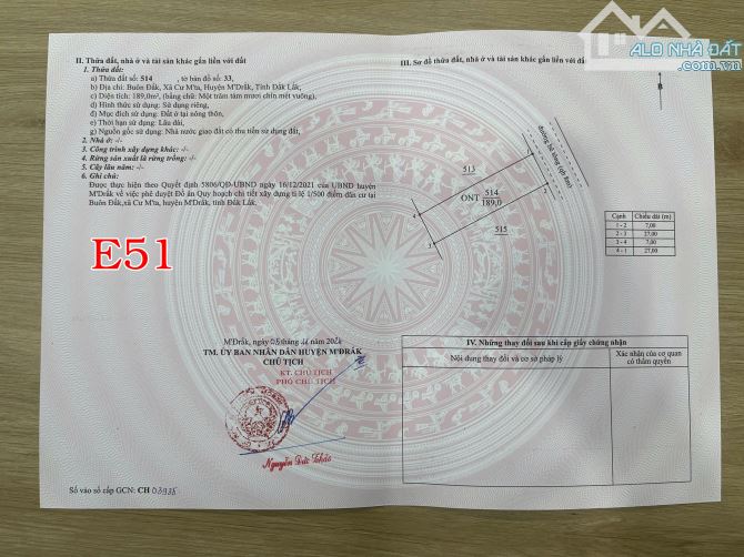Cần bán lô ngang 7m khu đấu giá Cư Mta - Madrak giá chỉ 690 triệu. - 2