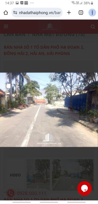 Đất mặt đường Hàng Tổng, Đằng Hải   D.tích: 76m - Hướng: Bắc  - Đường nhựa mới, đẹp, gần c - 2