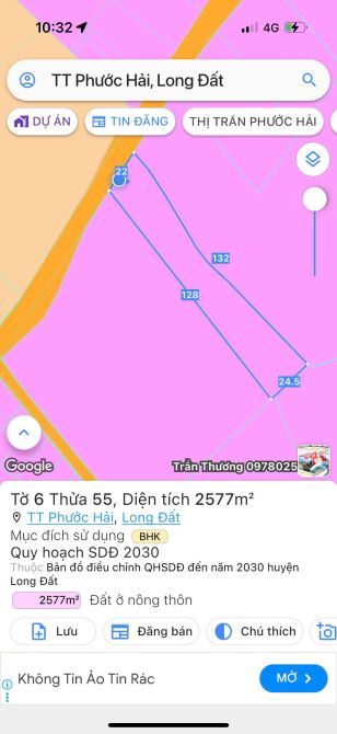 🌳Vườn Nhãn Phước Hải – Long Đất – 2.577m² – View Núi Minh Đạm & Gần Hồ Sở Bông - 2