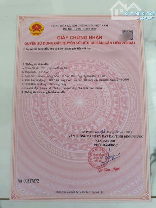 Bán sỉ 6 lô đất ngay giáp đường xuyên tâm, đồng phú - 2