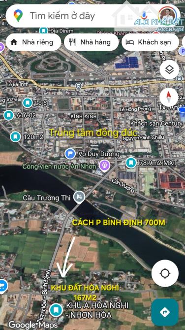 Bán đất Hòa Nghi Phường An Nhơn Nam Dt 167m² ngang 6m Giá 890 triệu - 2