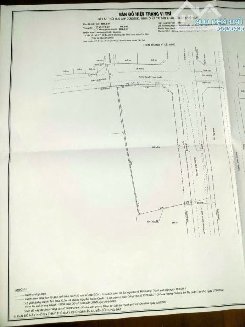 Bán 3900m2 Góc 2 Mặt Tiền Kênh Tân Hoá-Nguyễn Trọng Quyền-Gần Đầm Sen-Vị Trí Đẹp - 2