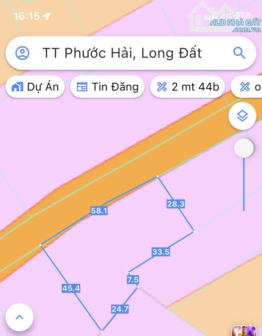 🏡 Đất gần 2000m² TT Phước Hải, 58m mặt tiền nhựa, sổ công chứng ngay 🌿 - 2